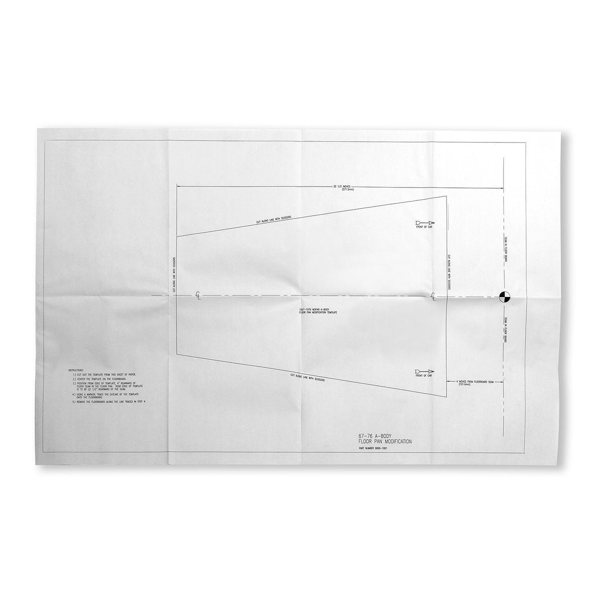 Hurst 69520001 A-Body Tunnel Patch & Template Kit For Mopar