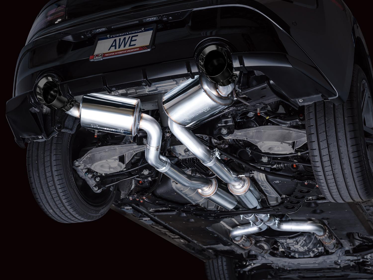 AWE Touring Edition for Nissan Z - Diamond Black Tips - 3015-33400