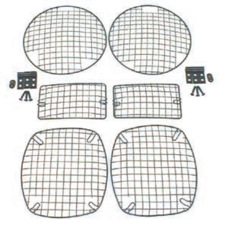 Rugged Ridge Stone Guard Kit Black; 97-06 Jeep Wrangler Tj/Lj - 11236.01
