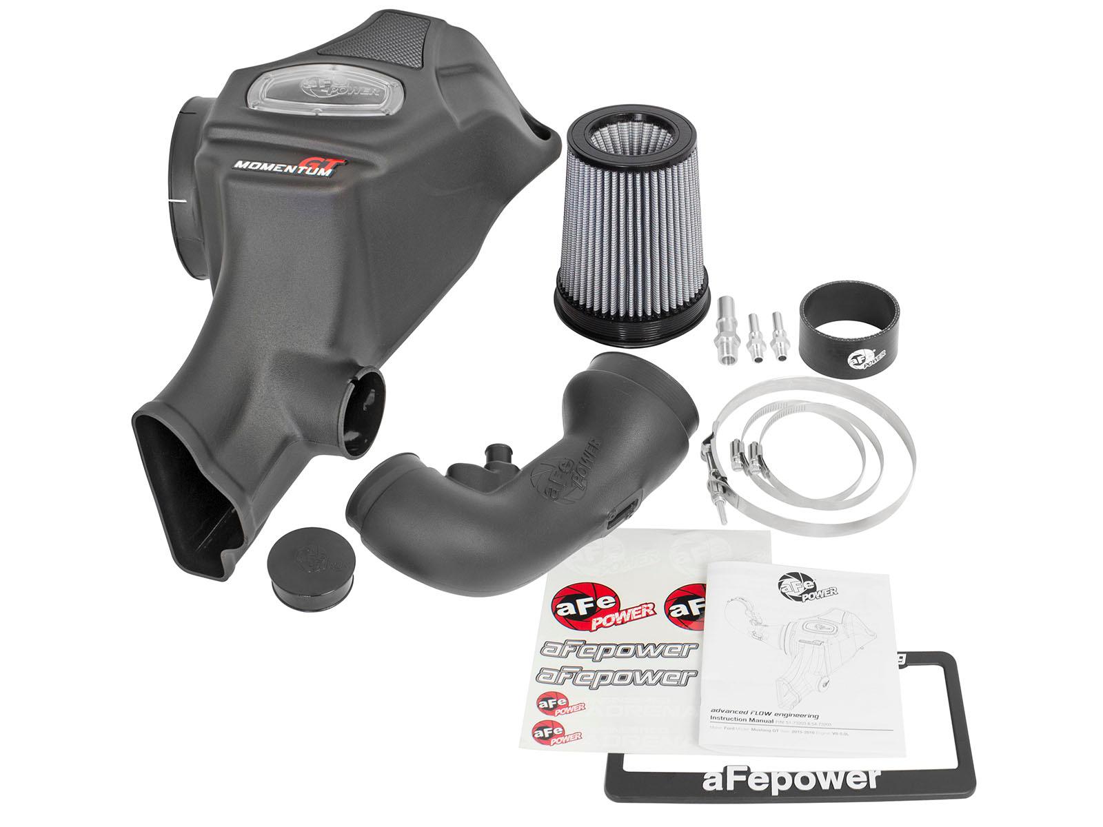 AFE Momentum GT Cold Air Intake System w/ Pro DRY S Media (2015-2017 Mustang GT) - 51-73203