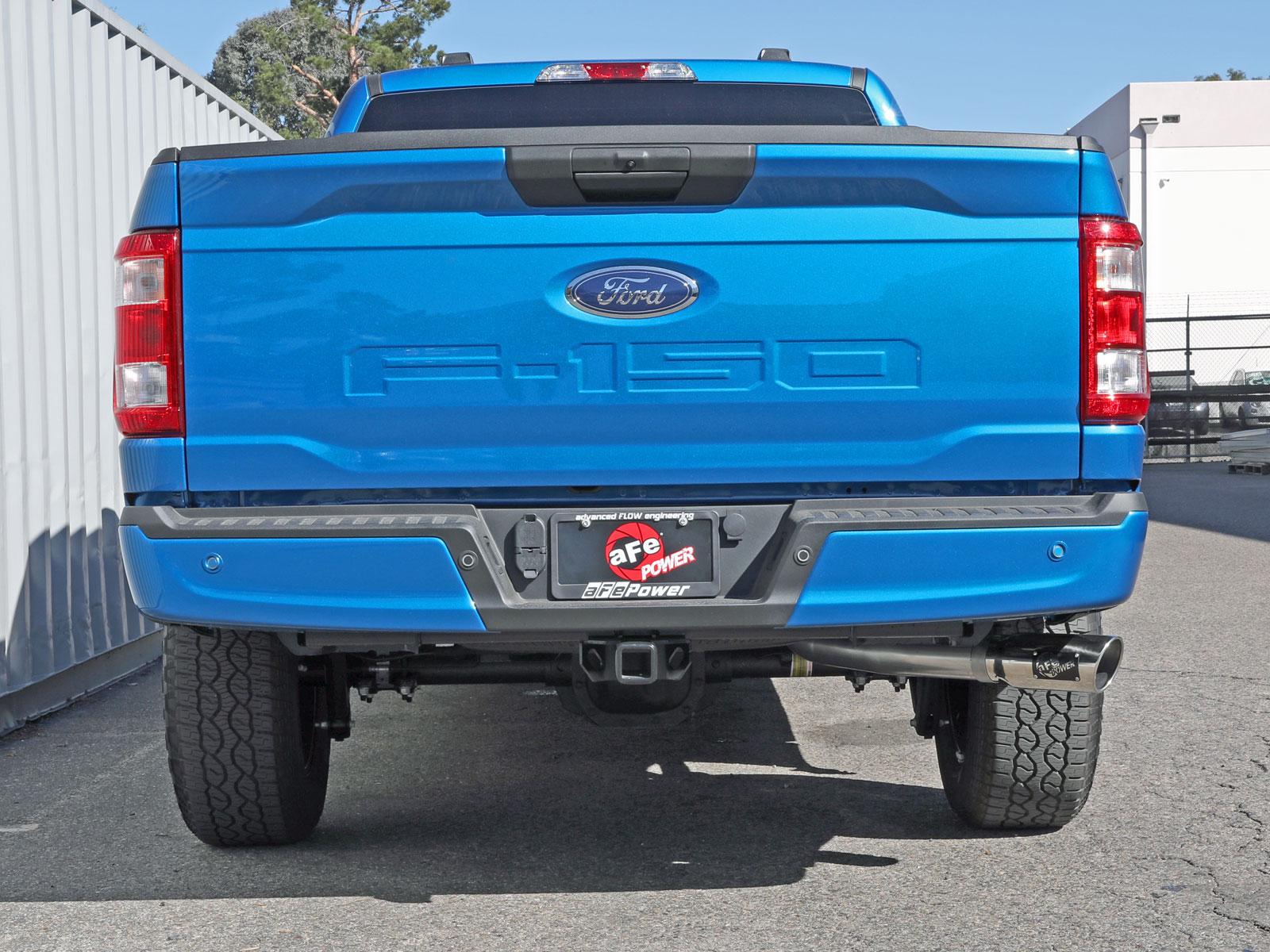 AFE 49-43125-P Apollo GT Series 3 IN to 3-1/2 IN 409 Stainless Steel Cat-Back Exhaust System w/ Polished Tip (2021-2025 Ford F-150 V6-2.7 TT / 3.5L TT / V8-5.0L)