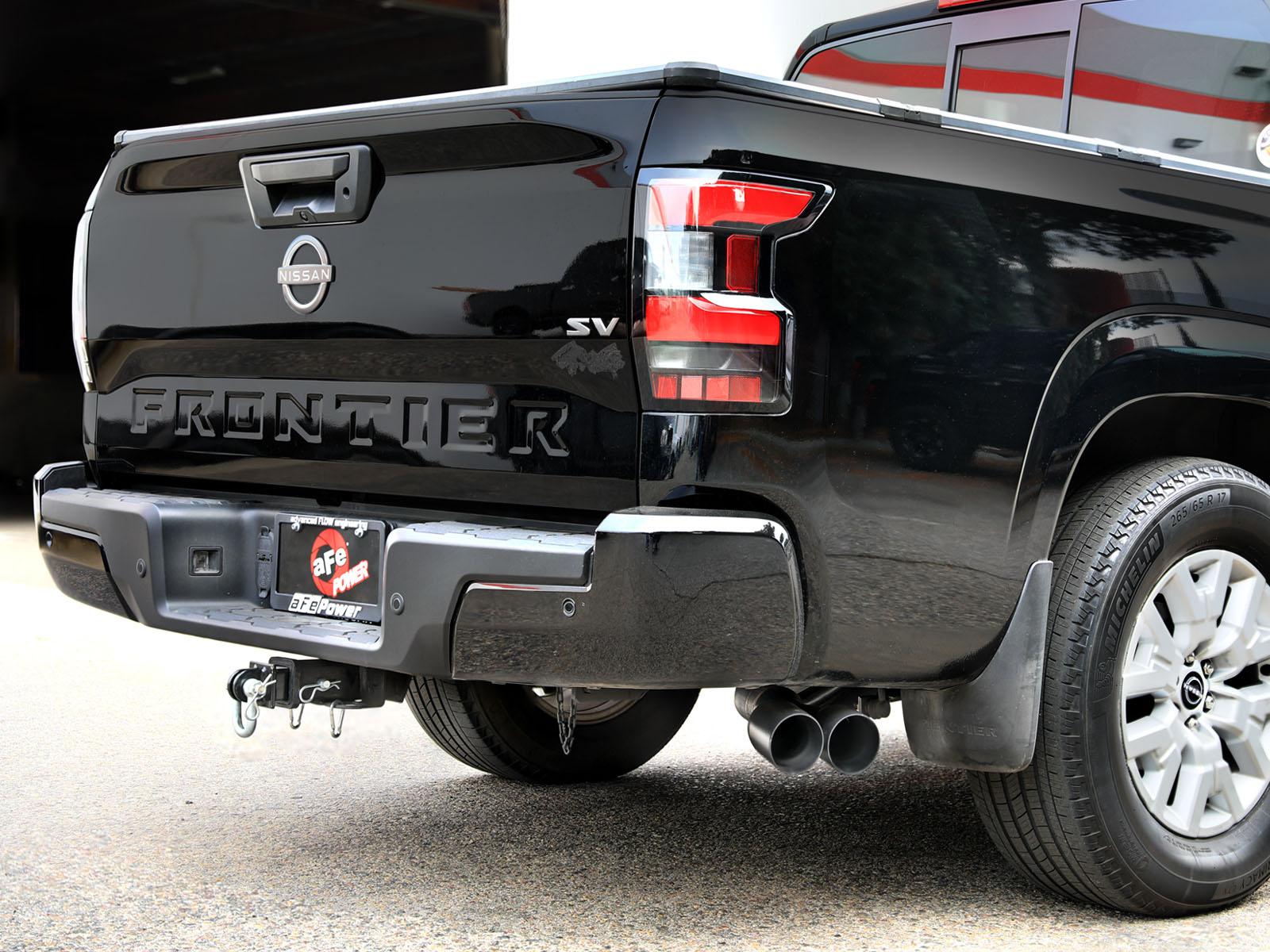 AFE Vulcan Series 2-1/2 IN to 3 IN Stainless Steel Cat-Back Exhaust w/ Black Tip (2022-2026 Frontier) - 49-36140-B