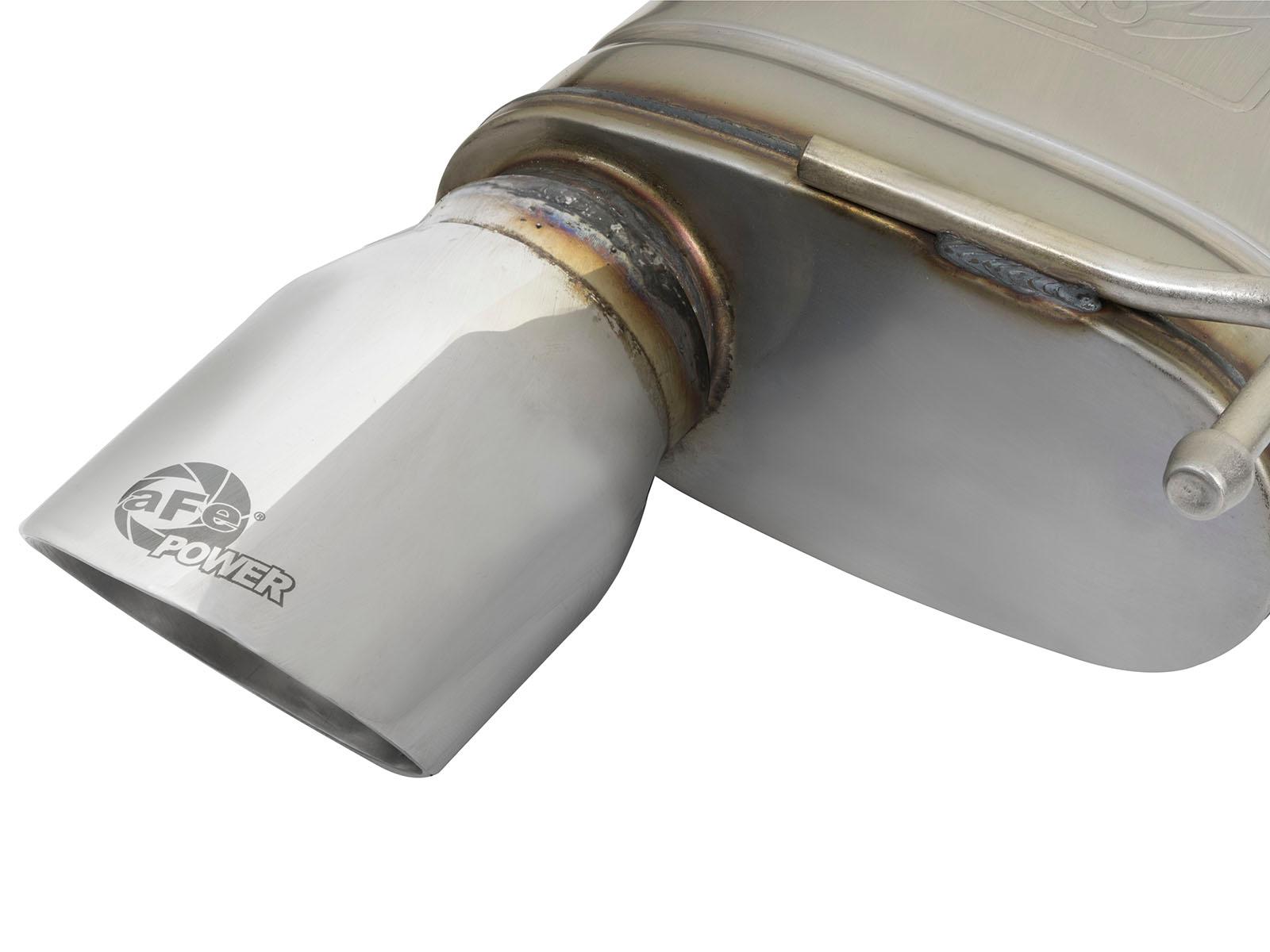 AFE MACH Force-Xp Axle-Back Dual Exhaust w/ Polished Tips (2015-2026 Mustang Ecoboost Non Active / V6) - 49-43085-P
