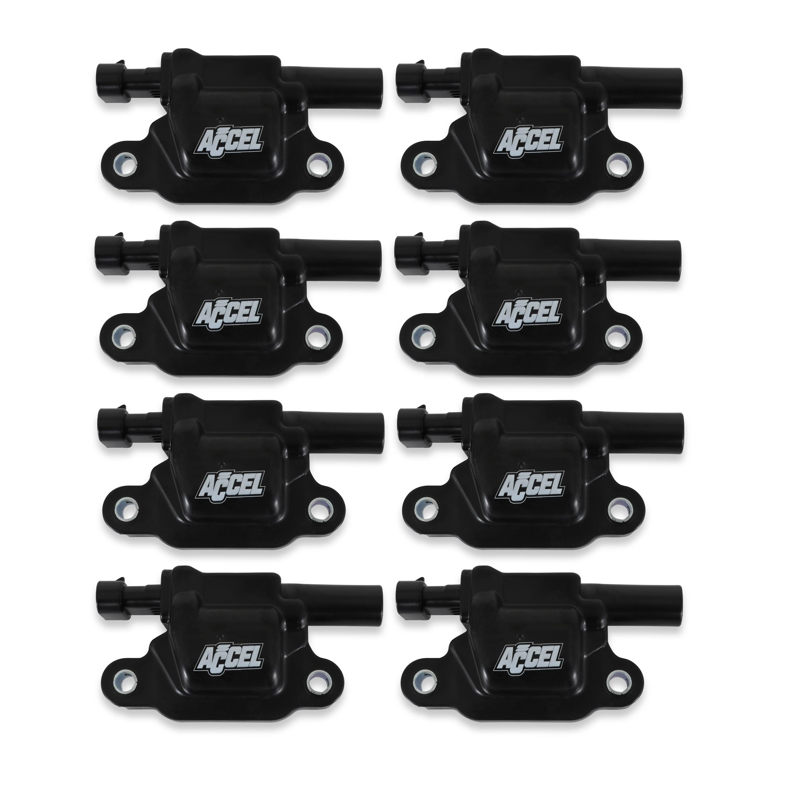 Accel 14-Up Lt Square Coil - Black 8 Pack () - 140081-8