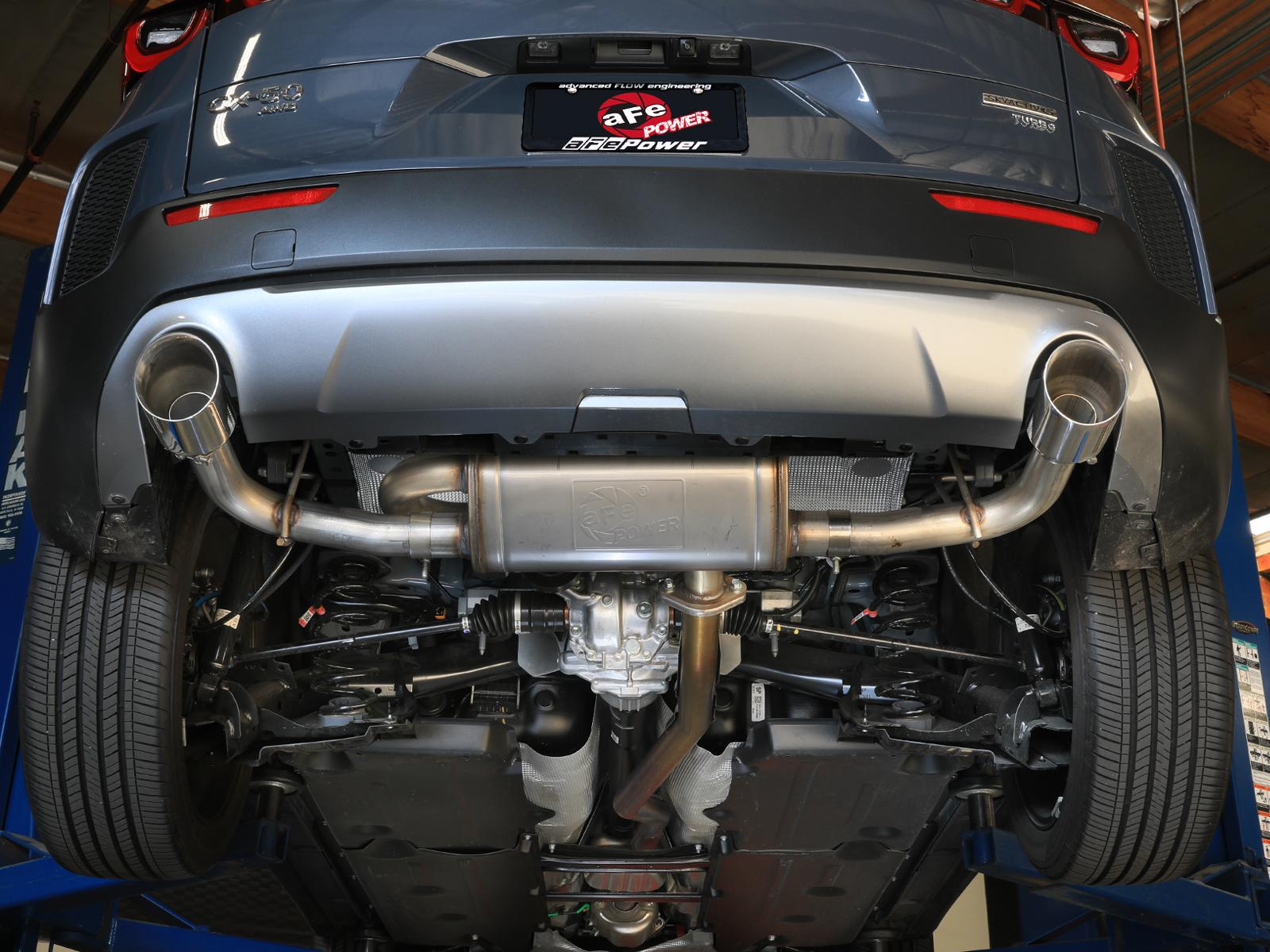 AFE Takeda 2-1/2 IN 304 Stainless Steel Axle-Back Exhaust w/ Polished Tip (2023-2025 CX-50) - 49-37036-P