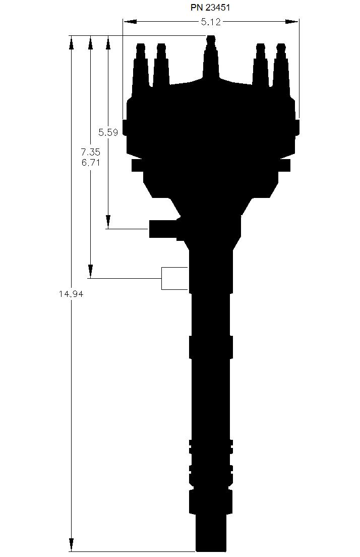 Msd 23451 Distributor, Gm, Adjustable Cam Sync With Adj. Rotor And Led Sync Ind.