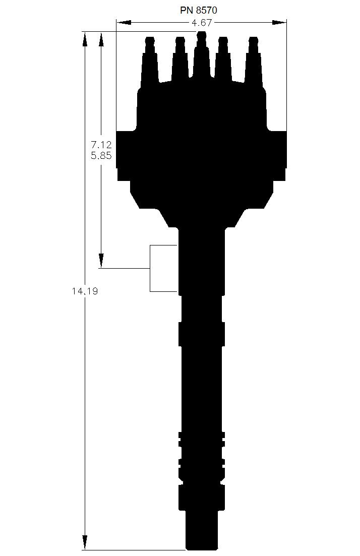 Msd 8570 Distributor, Chevy V8, Small Cap/Base