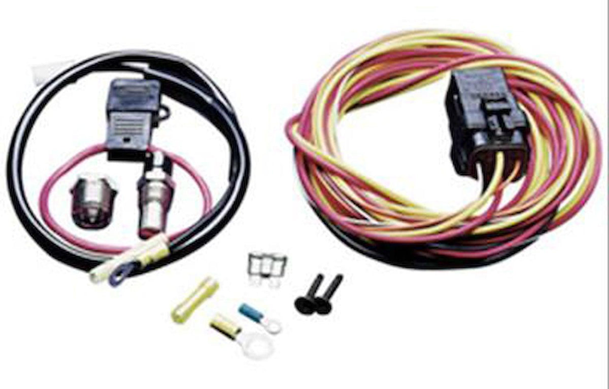 Fluidyne Fan Harness Kit With 165/185 Degree Thermostat - Fan Harness with Relay (1 or 2 Fans)- No Bung - FAN.FHP185NB