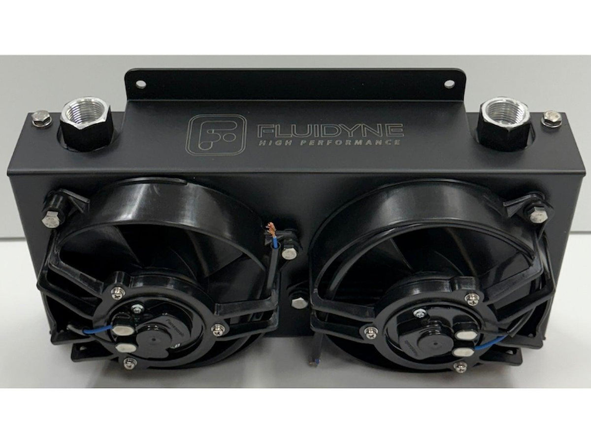 Fluidyne E-Line 19 Row Stacked Plate Cooler, 13" x 5.75" x 2" W Dual Fans - OGEN.STP.104