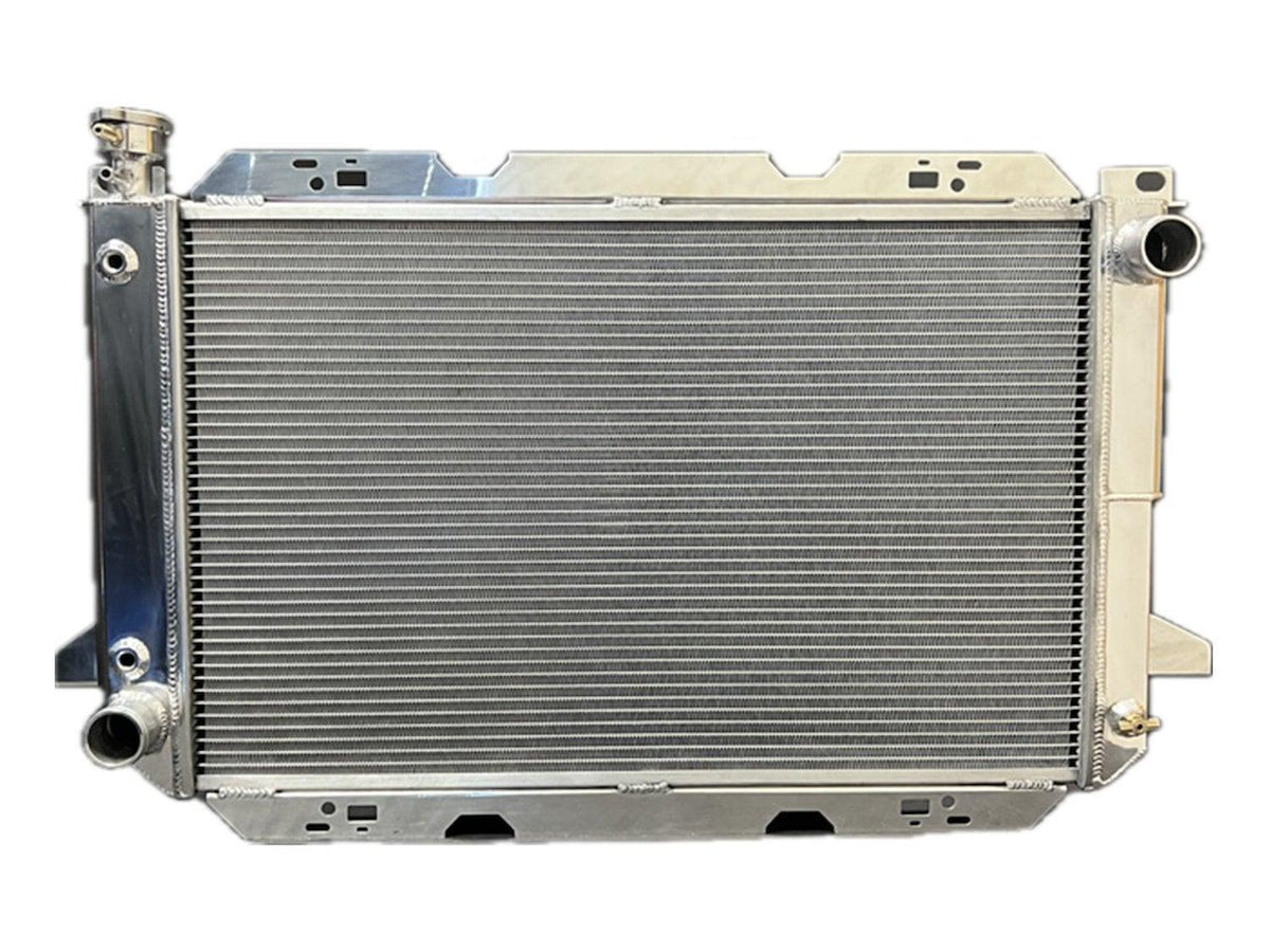 Fluidyne 1985-1997 Bronco, F-150, F250, F-350, Automatic Polished Aluminum Radiator 37x23 - 4 Row - 1985-1997 Bronco, F-150, F250, F-350, Automatic Polished Aluminum Radiator 37x23 - RFD.4R3722.A