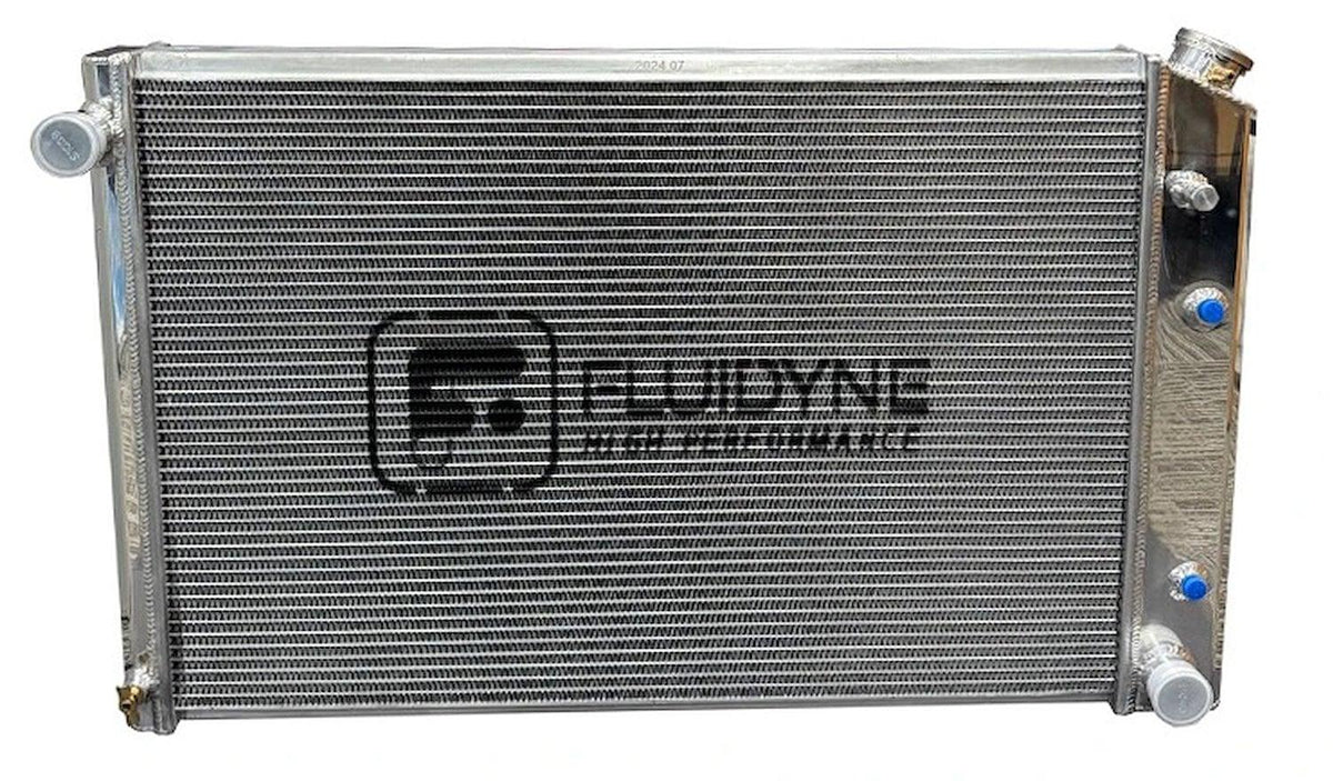 Fluidyne 1973-1991 GM Chevy Blazer, Suburban, C/K 10, C/K 20 Trucks C/K30 Automatic Polished Aluminum Radiator 33x21 - 1973-1991 GM Chevy Blazer, Suburban, C/K 10, C/K 20 Trucks C/K30 2 Row Automatic Polished Aluminum Radiator 33x21 - RGM.2R3321.A