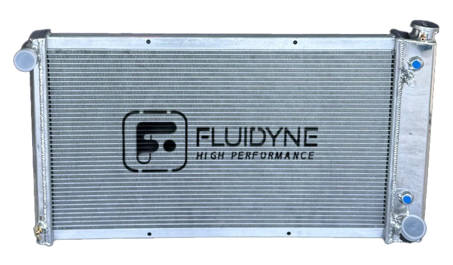 Fluidyne 1968-1973 GM Chevy Blazer, Suburban, C/K 10, C/K 20Trucks C/K30 Trucks Automatic Polished Aluminum Radiator 34x19 - 1968-1973 GM Chevy Blazer, Suburban, C/K 10, C/K 20Trucks C/K30 Trucks 2 Row Automatic Polished Aluminum Radiator 34x19 - RGM.2R34