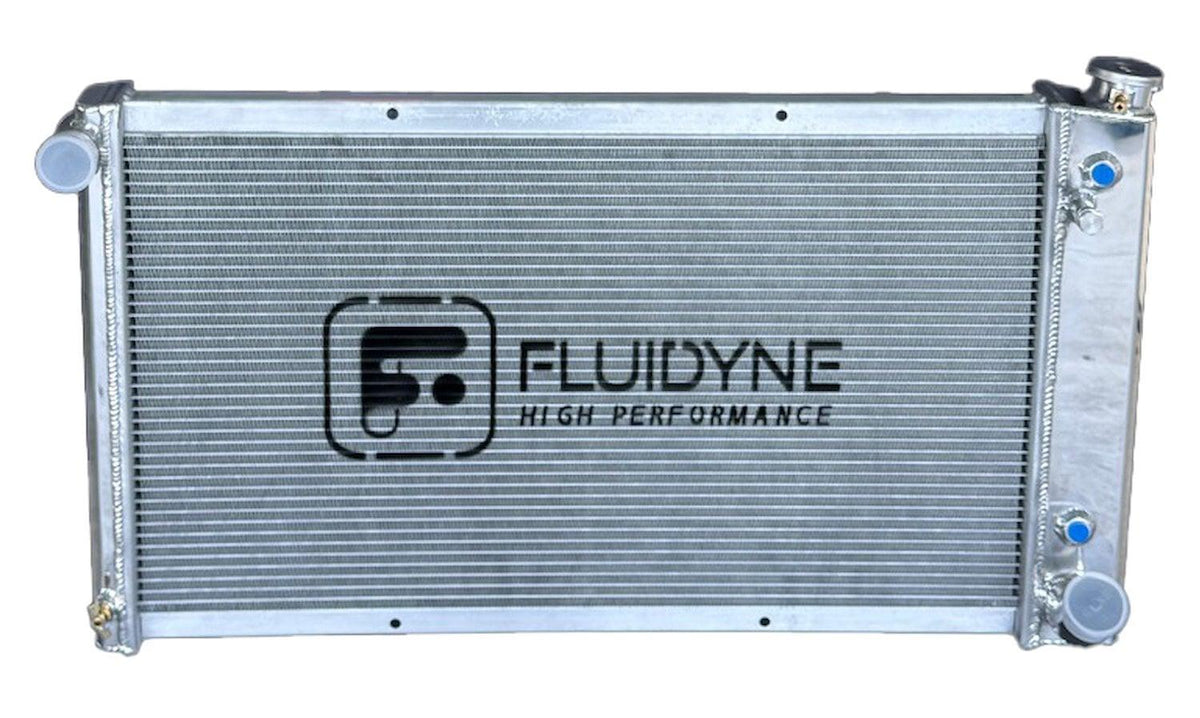 Fluidyne 1968-1973 GM Chevy Blazer, Suburban, C/K 10, C/K 20Trucks C/K30 Trucks Automatic Polished Aluminum Radiator 34x19 - 1968-1973 GM Chevy Blazer, Suburban, C/K 10, C/K 20Trucks C/K30 Trucks 3 Row Automatic Polished Aluminum Radiator 34x19 - RGM.3R34
