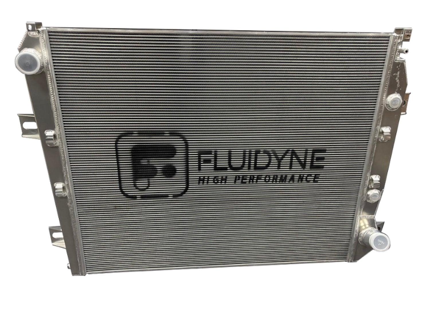 Fluidyne 2011-2016 Chevy GMC 2500 3500 6.6L Duramax 5 Row Extruded Tube Aluminum Radiator - RGM.DUR.1116