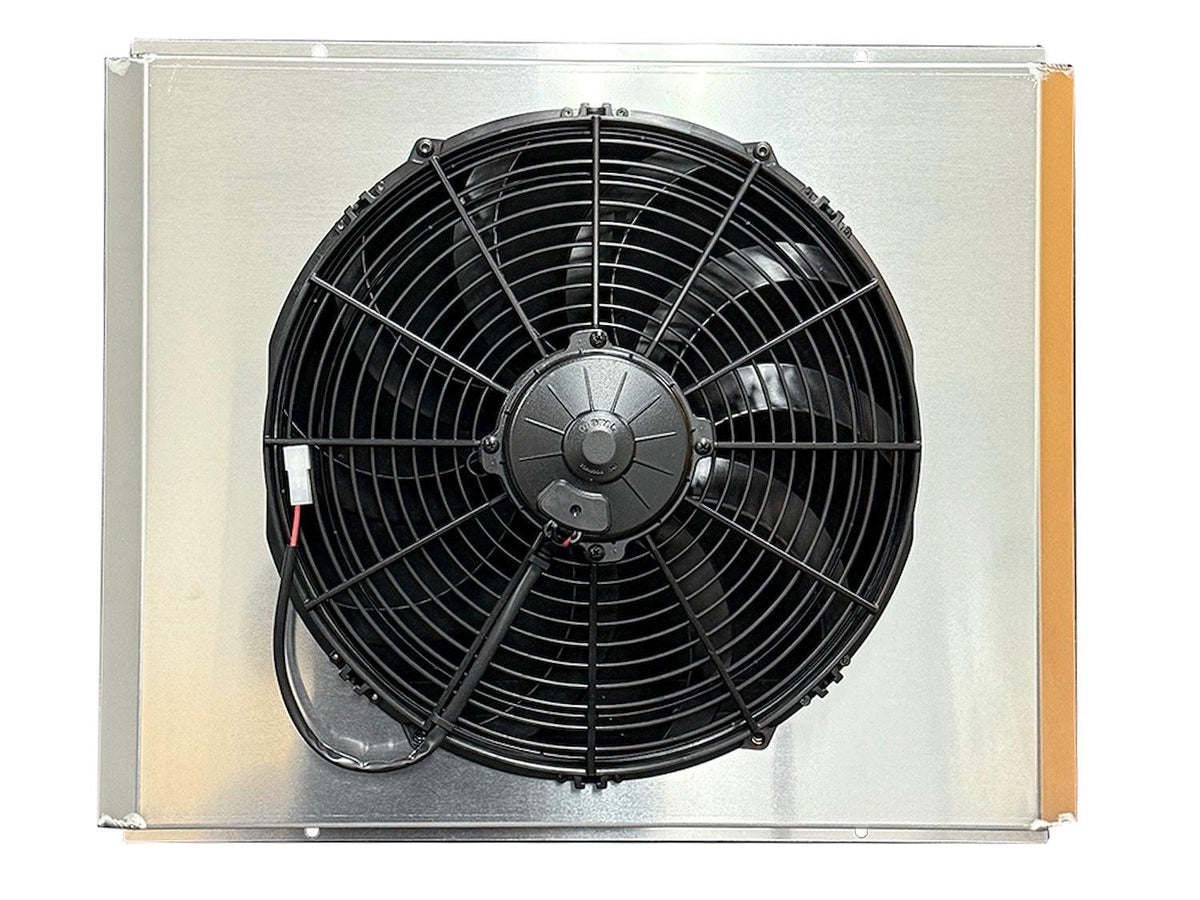 Fluidyne High Performance Aluminum Radiator Shroud with 14" Spal Fan - SHR.011