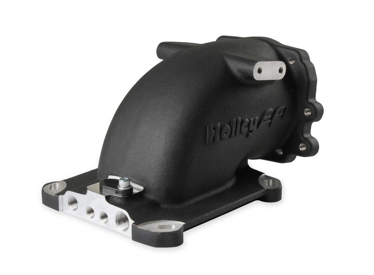 Holley Efi 300-240FBK Intake Elbow, Ford Throttle To 4150, Blk