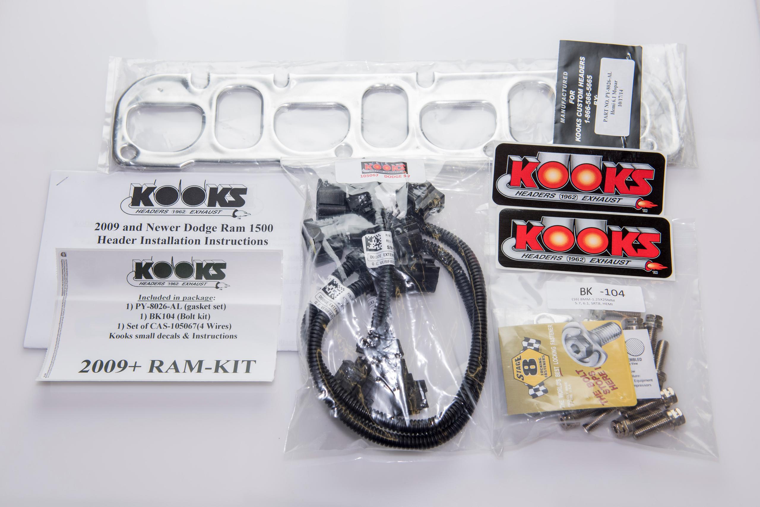 Kooks 1-3/4" x 3" SS Headers. 2009-2018 Dodge/Ram 1500 5.7L. - 35102201
