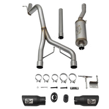 AFE Rebel Series 2-1/2 IN 409 Stainless Steel Cat-Back Exhaust System w/Black Tip - 49-48056-B
