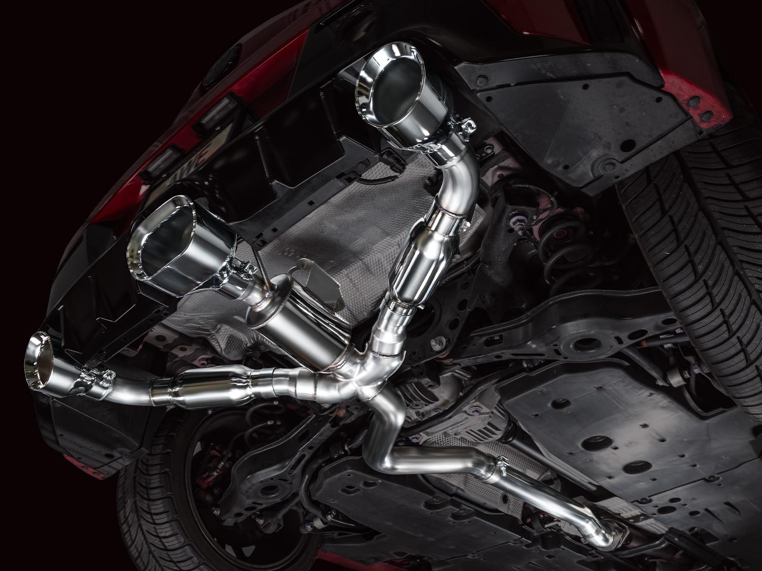 AWE Track Edition Exhaust - Chrome Silver Tips (2022+ GR Corolla) - 3020-52472