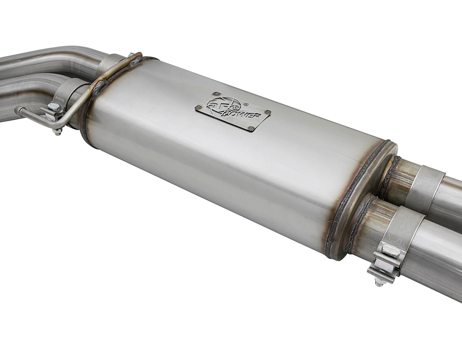 AFE 2017+ F-150 3.5L Ecoboost Raptor Stainless Steel Rebel Series 3" Cat-Back Exhaust System (Dual Side Exit-Black Tips)