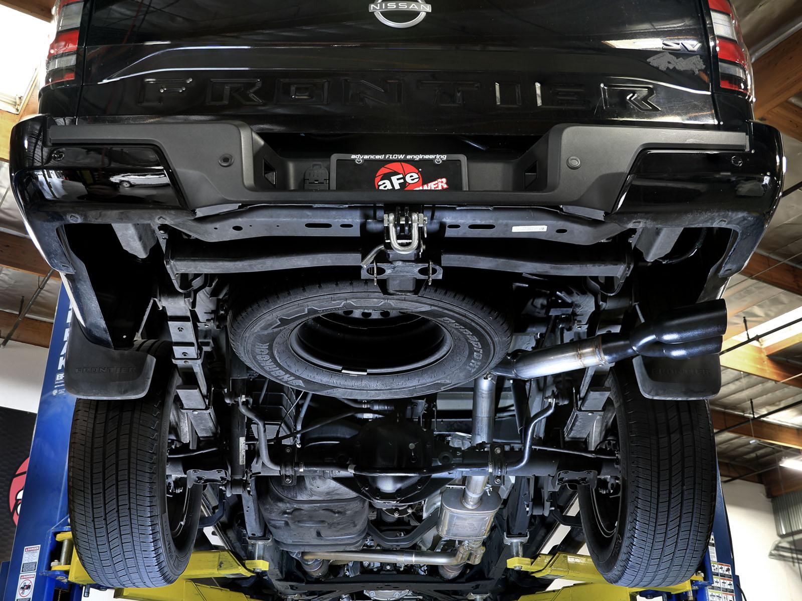 AFE Vulcan Series 2-1/2 IN to 3 IN Stainless Steel Cat-Back Exhaust w/ Black Tip (2022-2026 Frontier) - 49-36140-B