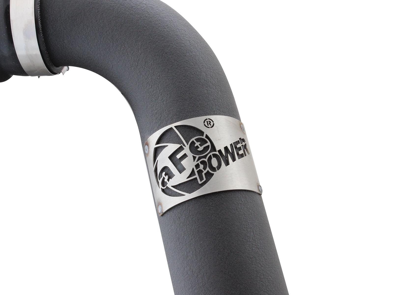 AFE BladeRunner 3 IN Aluminum Cold Charge Pipe Black (2011-2016 Silverado 2500 HD, Silverado 3500 HD, Sierra 2500 HD, Sierra 3500 HD) - 46-20118