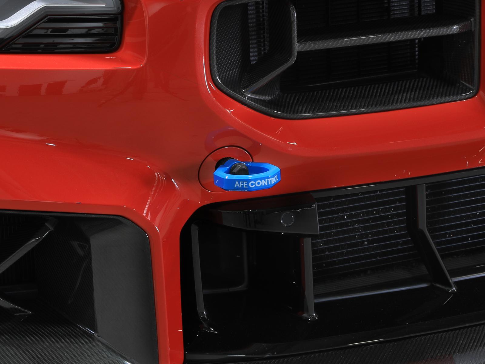 AFE aFe CONTROL Front/Rear Tow Hook Blue (2023-2025 M2) - 450-502004-L