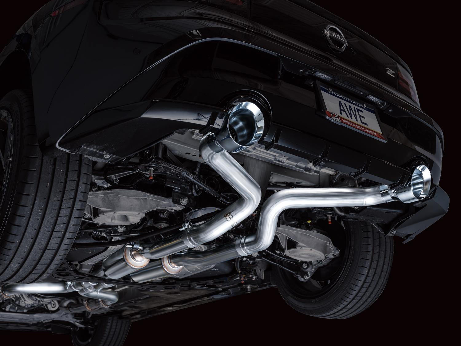 AWE Track Edition for Nissan Z - Chrome Tips - 3020-32400