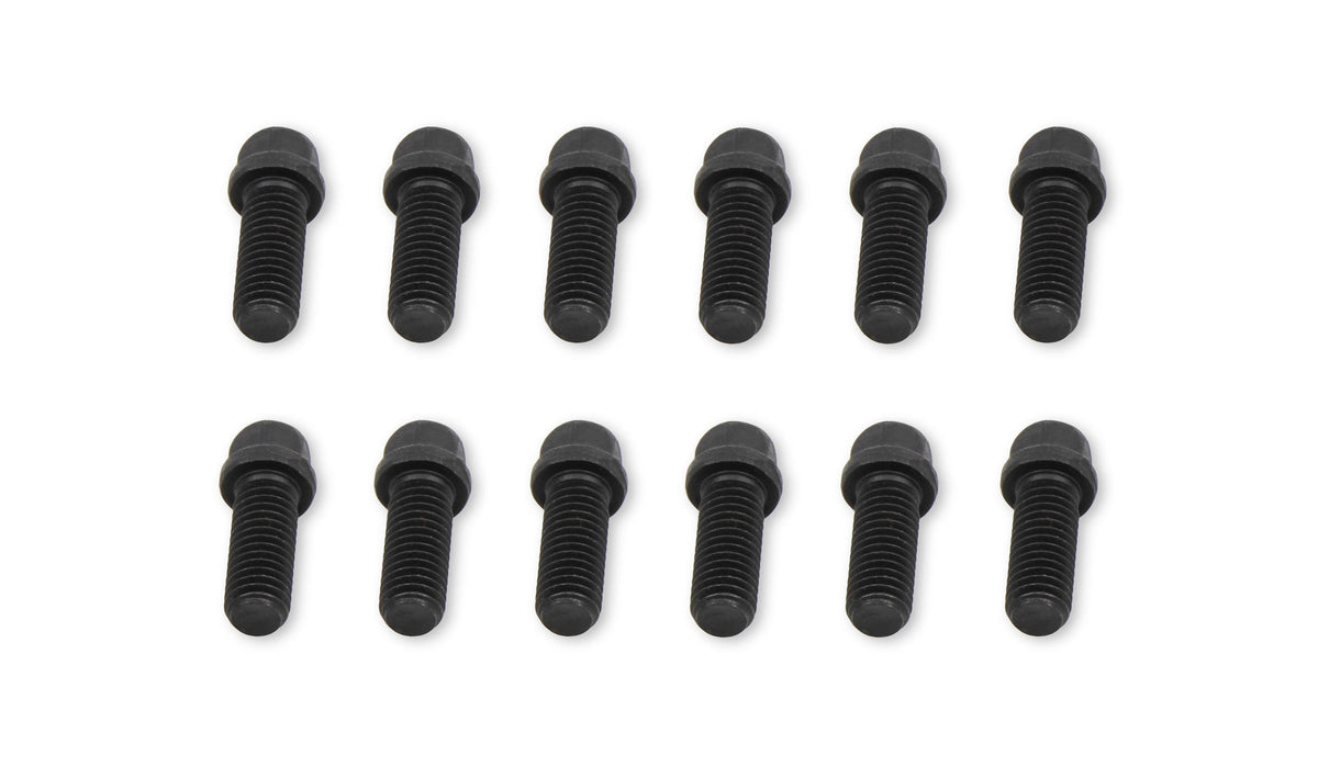 Mr. Gasket Header Bolts -3/8-16 x 1 Inch Hex Head - Black Oxide.  - 917