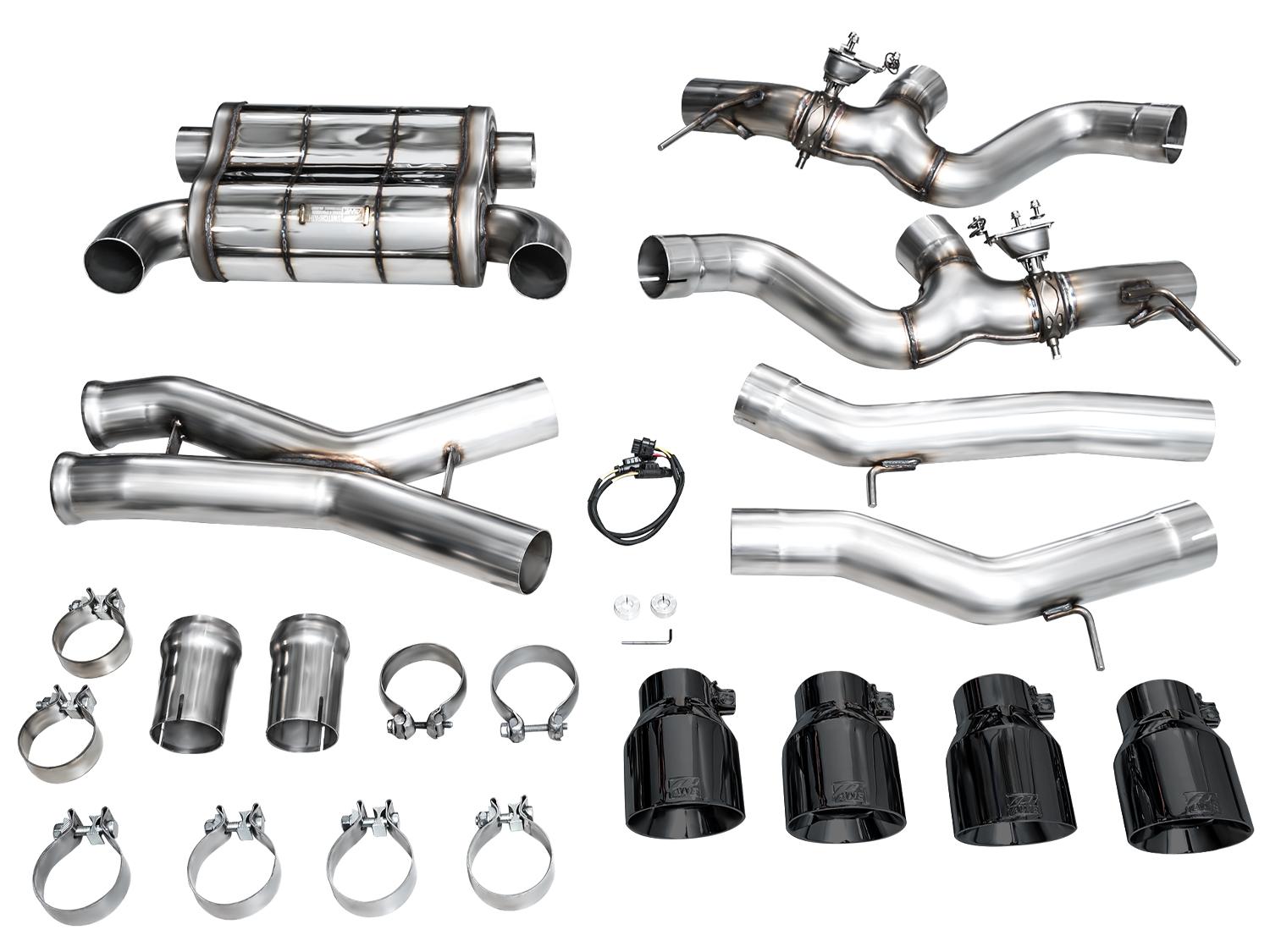 AWE SwitchPath™ Exhaust for BMW G87 M2 - Diamond Black Tips - 3025-43487