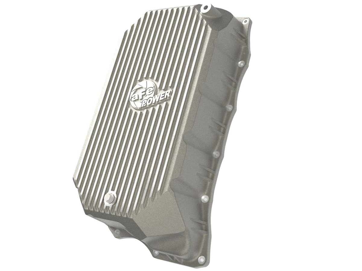 AFE Street Series Transmission Pan Raw w/ Machined Fins (2020-2025 Chevrolet, GMC Fitments) - 46-71380A