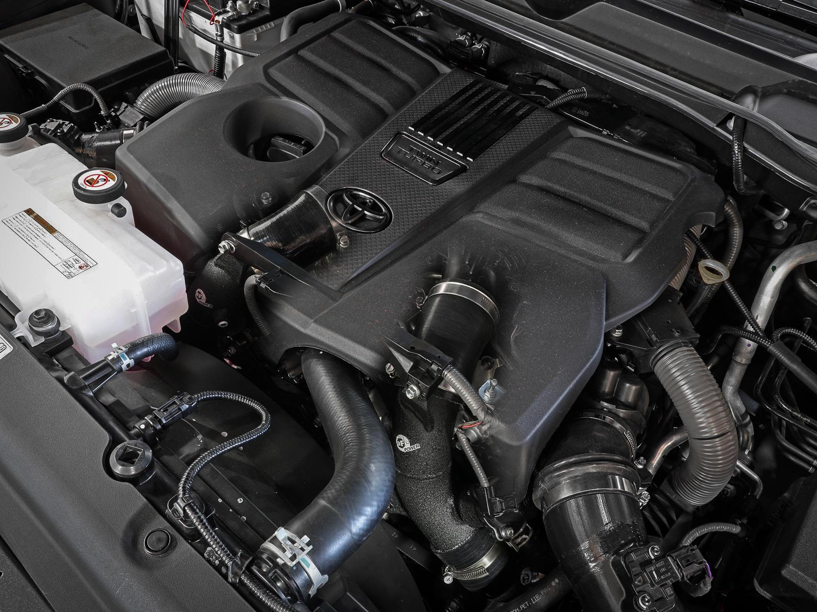aFe BladeRunner 2.5" Aluminum Hot Charge Pipe - Black (2022 Toyota Tundra V6-3.5L) - 46-20568-B