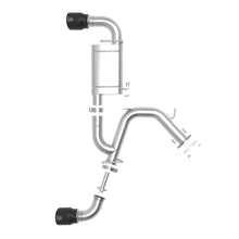 AFE Takeda-ST 3 IN 304 Stainless Steel Axle-Back Exhaust System w/ Black Tip (Hyundai Veloster N 19-20 L4-2.0L (t)) - 49-37009-B