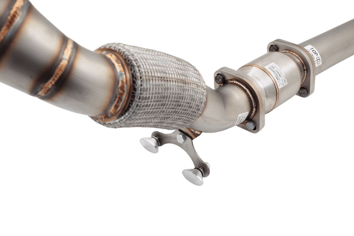 XForce 3' Dump Pipe, High Flow Cat Plus Mid Pipe Assemby (2015-2018 Volkswagen Golf) - ES-VW08-KITB