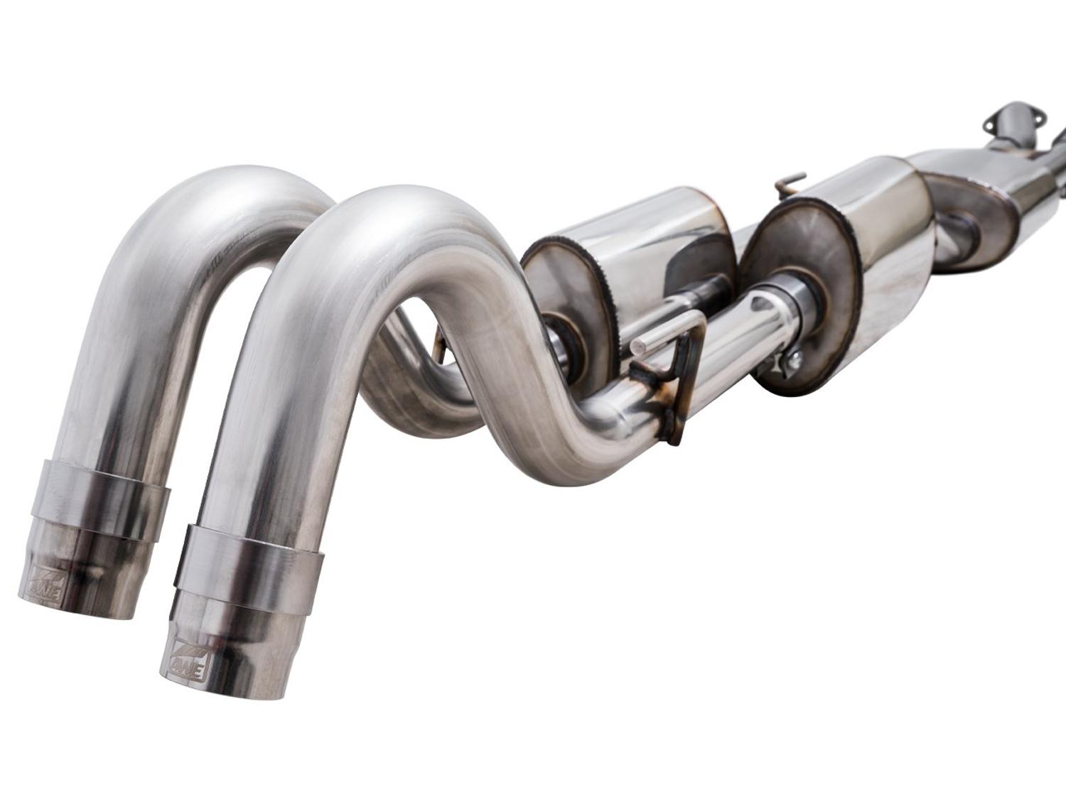 AWE 0FG Exhaust w/ Bashguard - No Tips (2016-2022 Toyota Tacoma) - 3015-31826