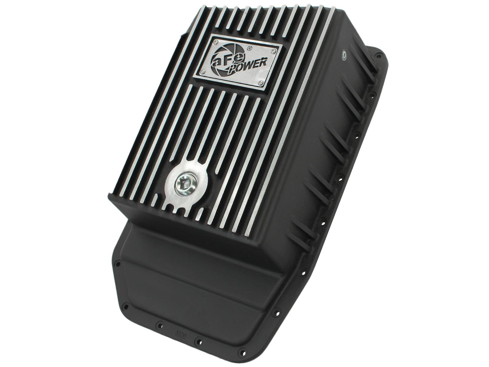 aFe POWER Transmission Pan Black w/ Machined Fins - 46-70172