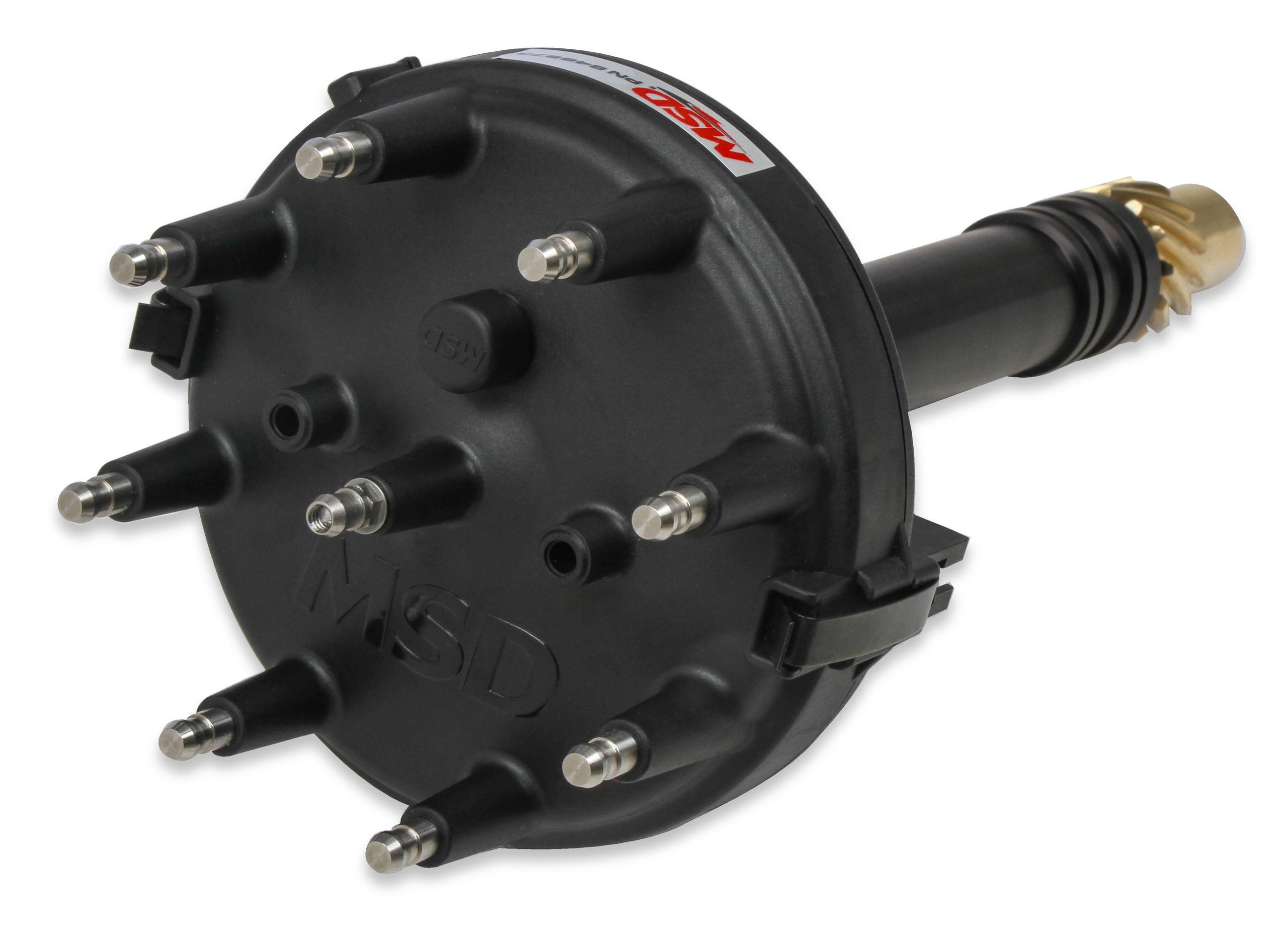 Black Chevy Low-Profile Crank Trigger Distributor.  - 846973