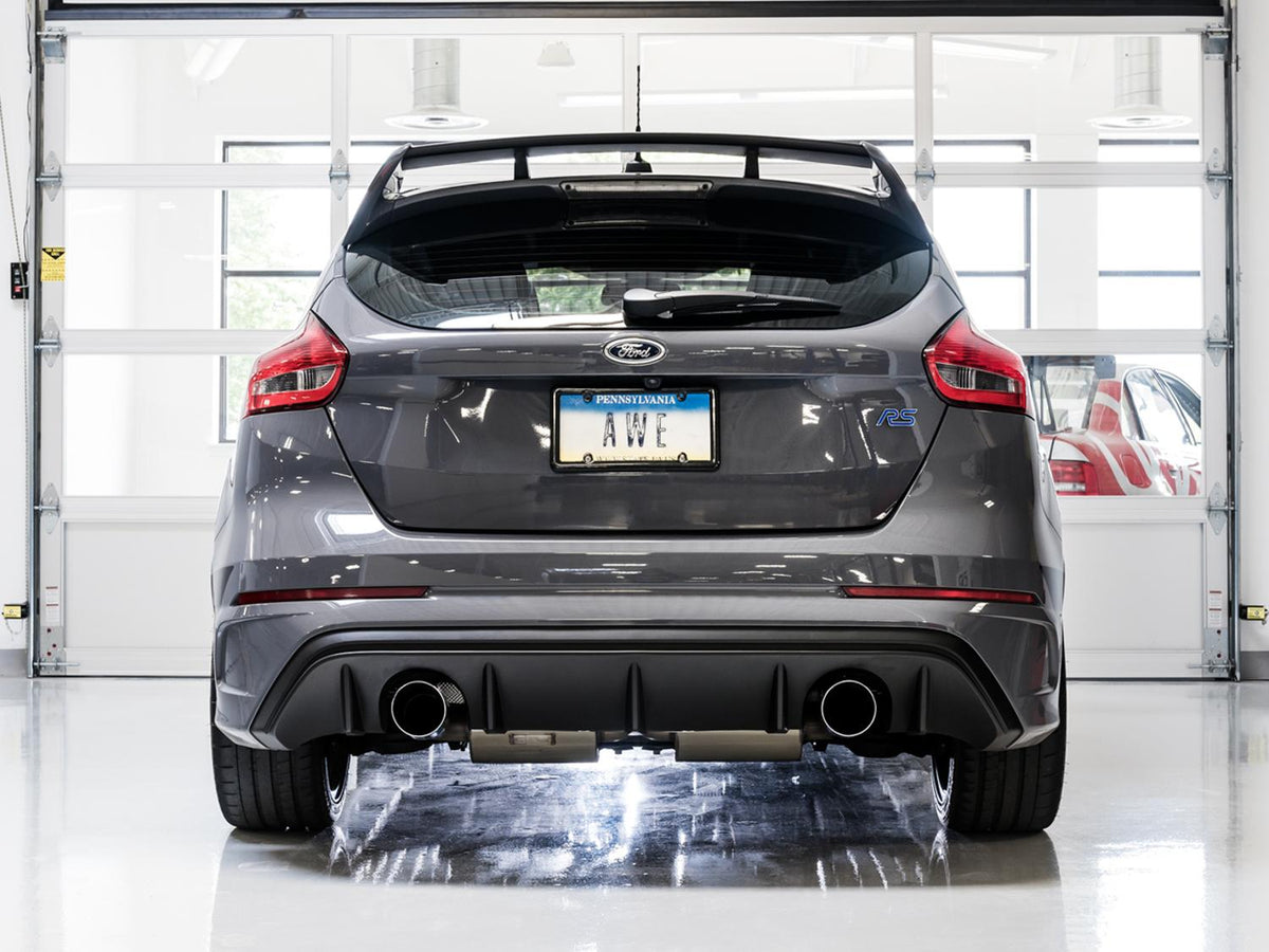 AWE 3015-33088 2016-2018 Focus RS Touring Edition Catback Exhaust with Diamond Black Tips (Non Resonated)