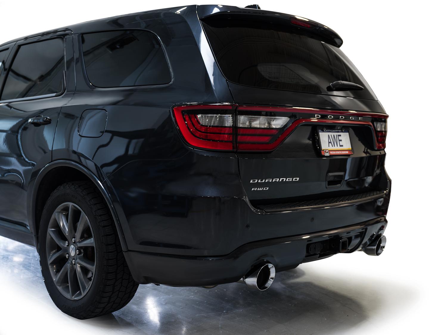 AWE Track Edition Exhaust - Chrome Silver Tips (2011-2024 Dodge Durango 5.7L) - 3020-32575