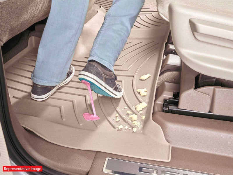 WeatherTech 14-19 Toyota Highlander 2nd Row Rear FloorLiner HP - Tan