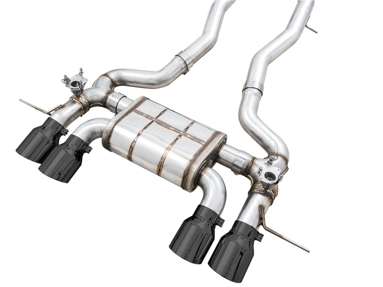 AWE SwitchPath  Catback Exhaust - Diamond Black Tips  (2021+ BMW G8X M3 / M4) - 3025-42480