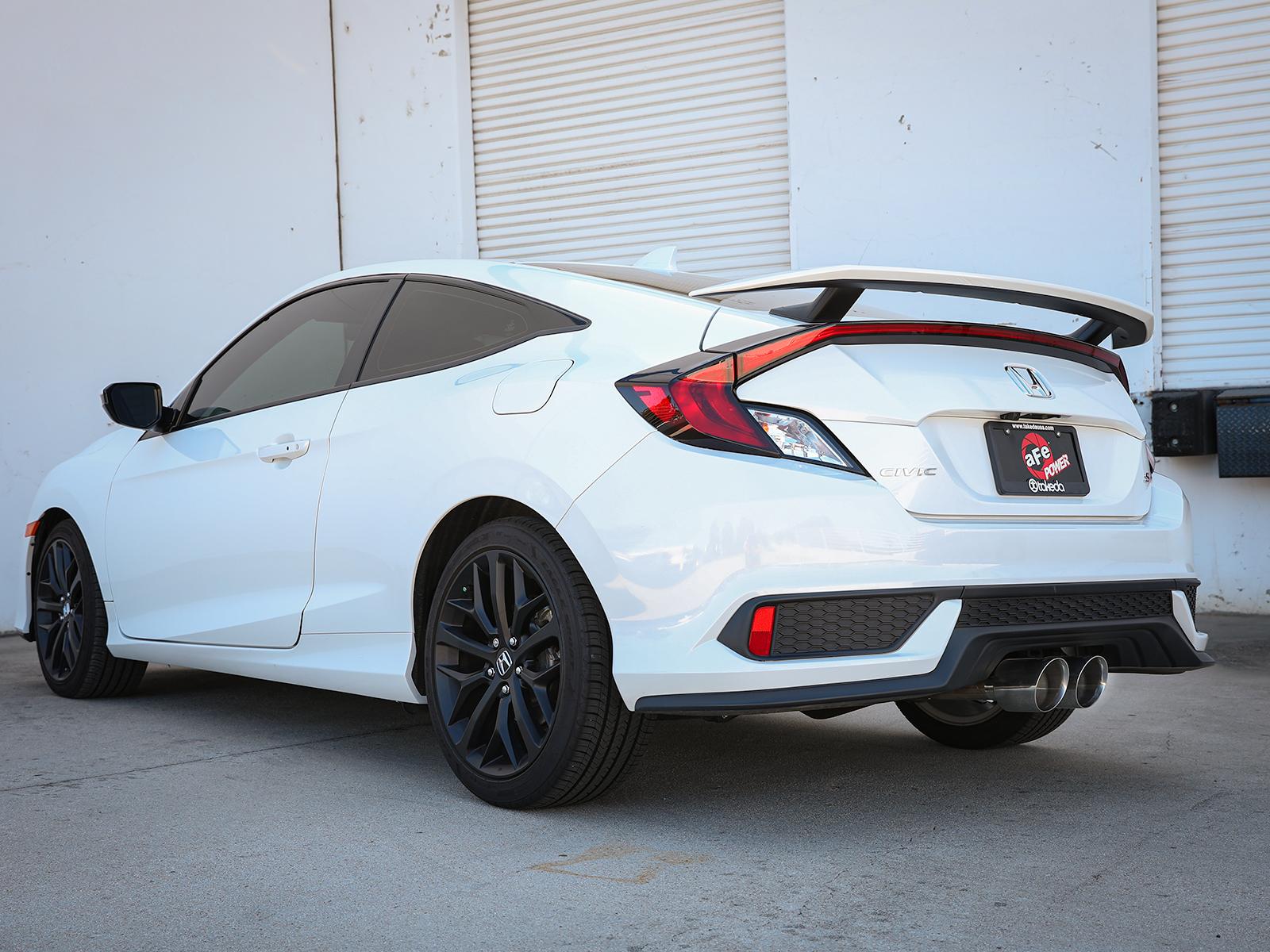 AFE Takeda 2-1/2 IN 304 Stainless Steel Cat-Back Exhaust System w/ Polished Tips (Honda Civic Si Sedan 17-20 L4-1.5L (t)) - 49-36620-P