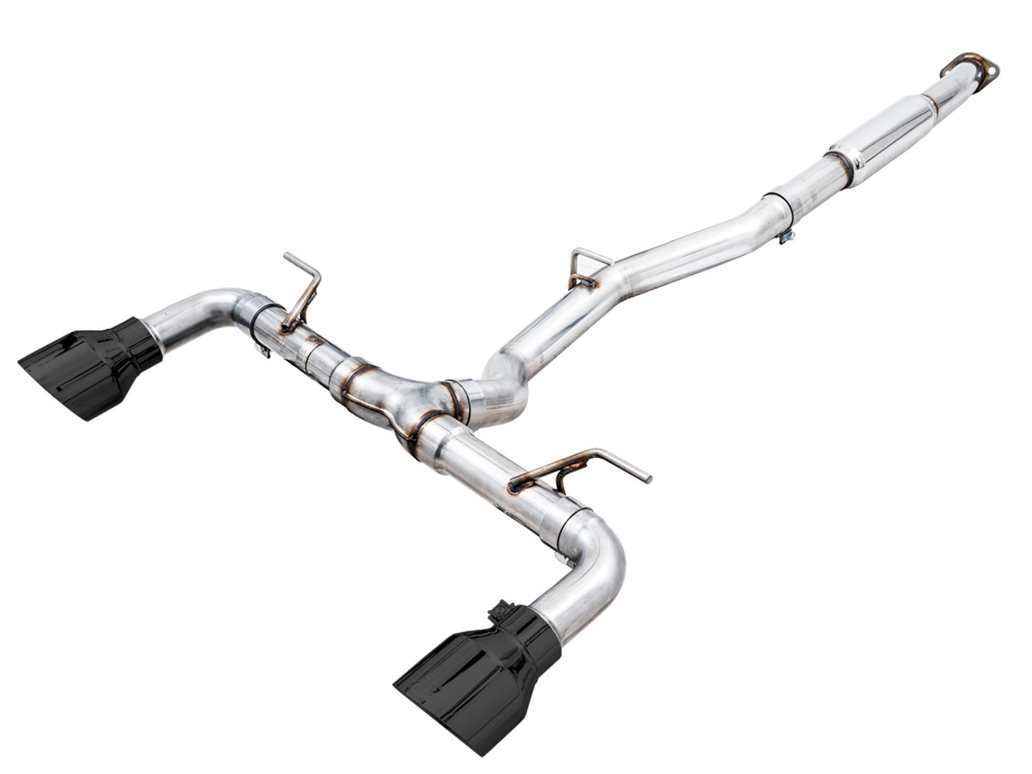 AWE Track Edition Exhaust - Diamond Black Tips (2016-2023 Subaru BRZ / Toyota GR86 / Toyota 86) - 3020-33279