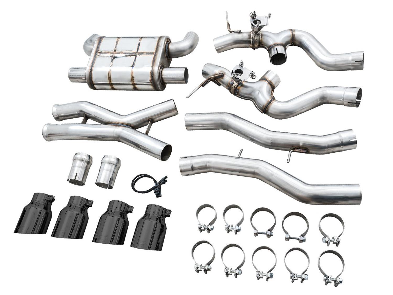 AWE SwitchPath  Catback Exhaust - Diamond Black Tips  (2021+ BMW G8X M3 / M4) - 3025-42480