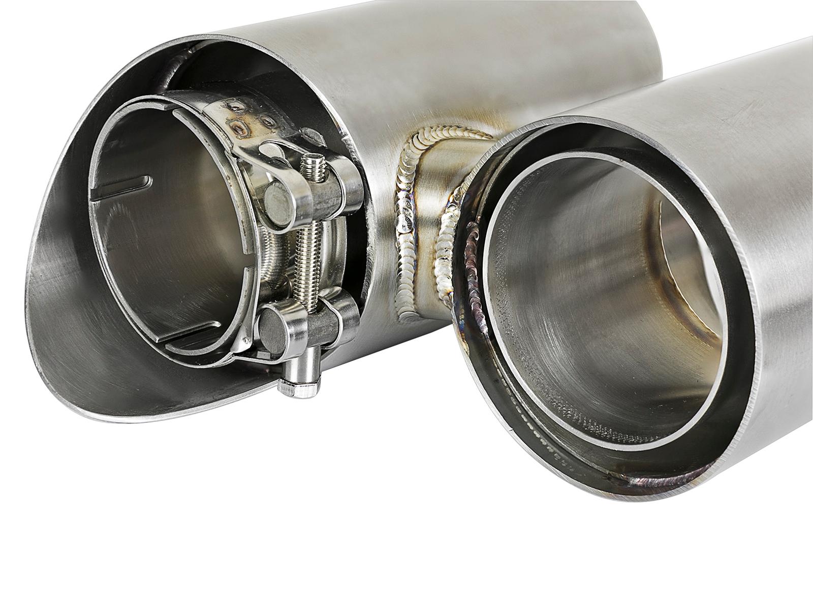 AFE MACH Force-Xp 304 Stainless Steel OE Replacement Exhaust Tips Polished (2012-2016 911, 911) - 49C36416-P