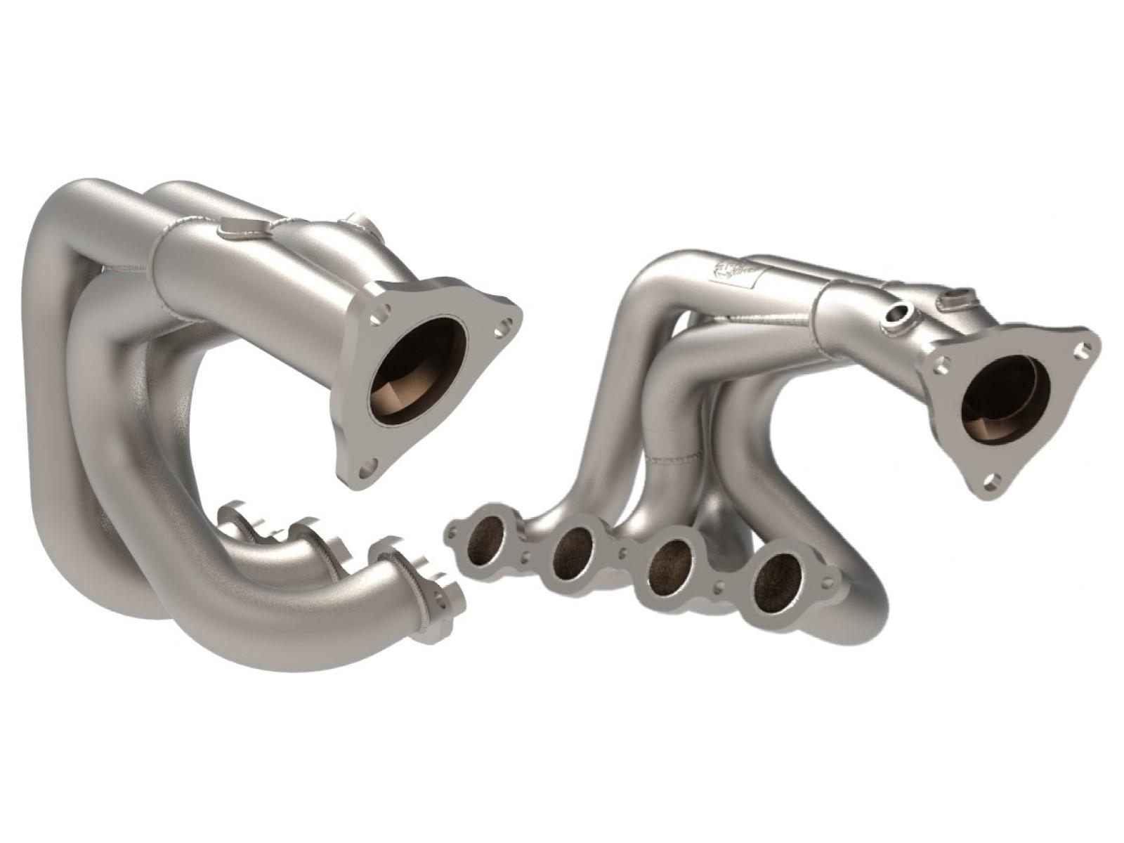 AFE Twisted Steel 1-7/8 IN to 2-3/4 IN 304 Stainless Headers w/ Titanium Coat Finish (Chevrolet Corvette (C8) 20-25 V8-6.2L) - 48-34148-T