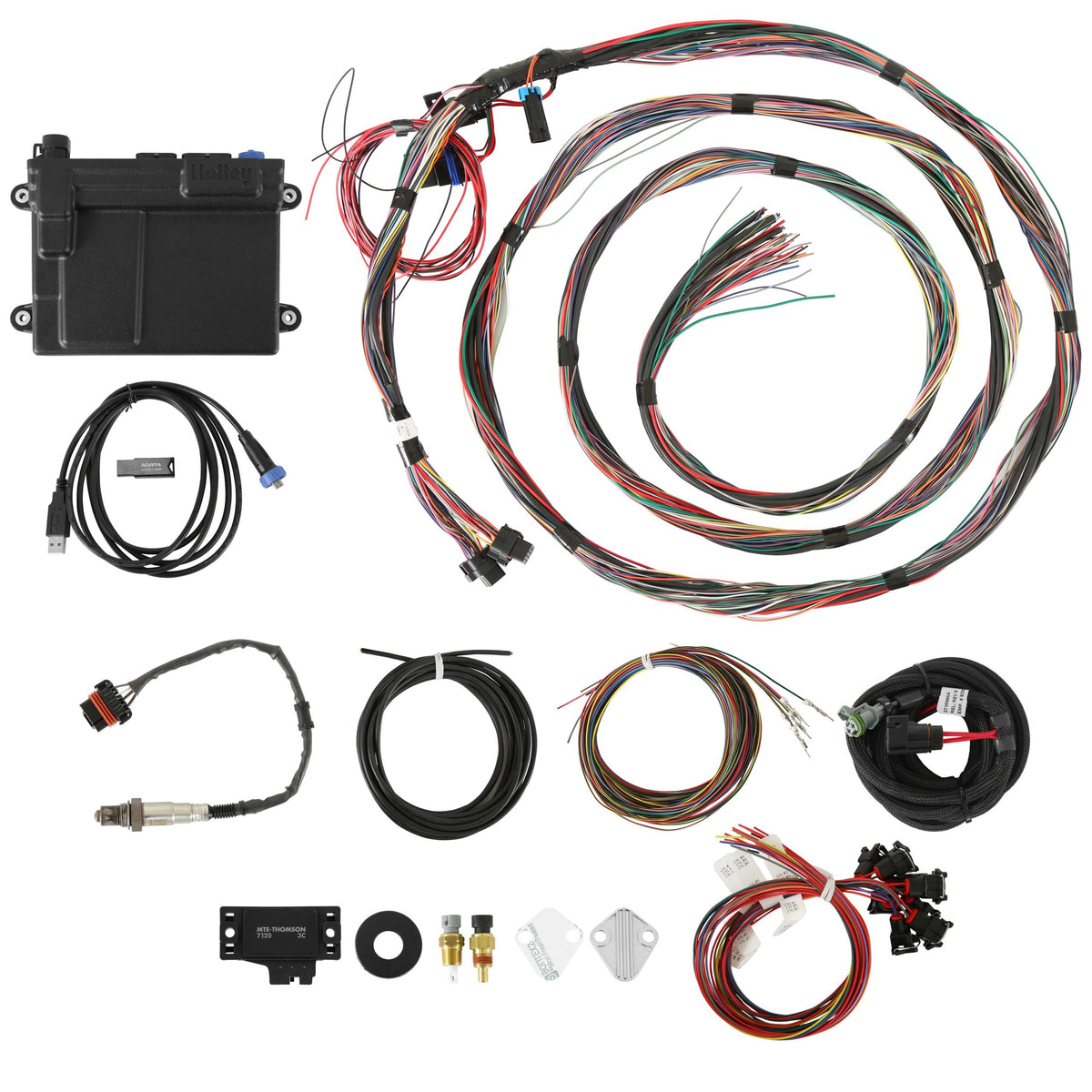 Holley Efi 550-605 Hp Ecu And Unterminated Harness Kit