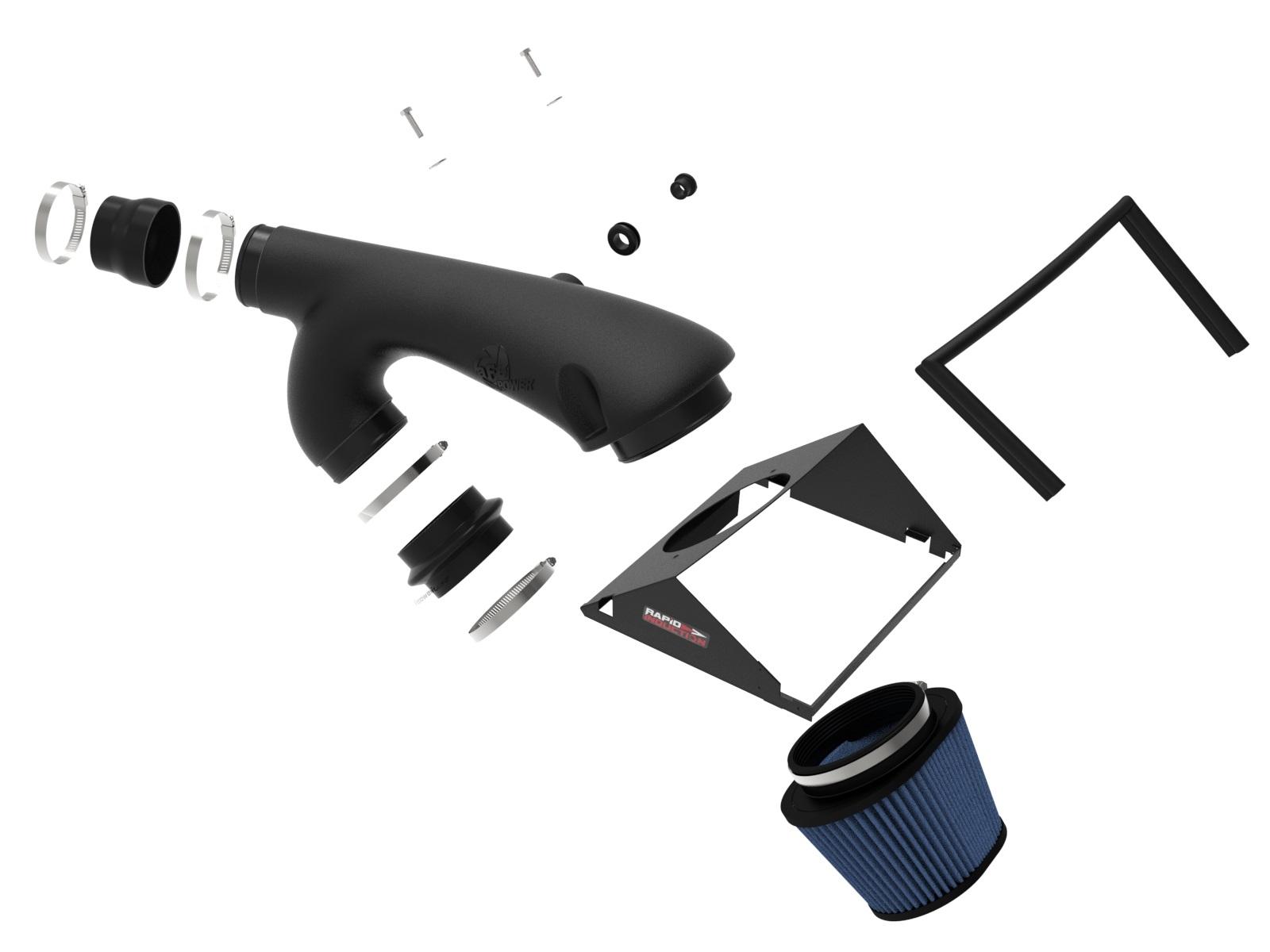 AFE Rapid Induction Cold Air Intake System w/ Pro 5R Filter (2021-2025 Ford F-150 V6-3.5L (tt)) - 52-10010R