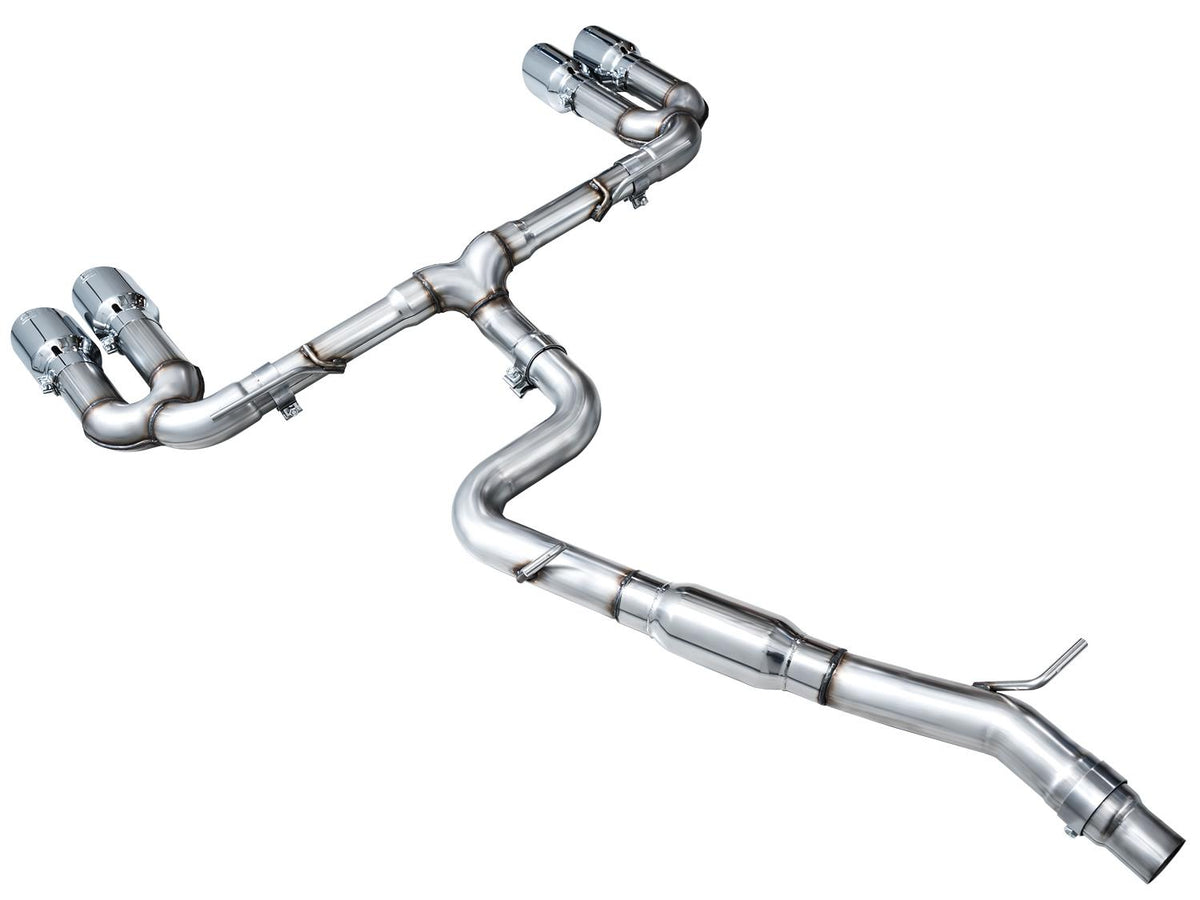 AWE Track Edition Exhaust for Audi 8Y S3 - Chrome Silver Tips - 3020-42897