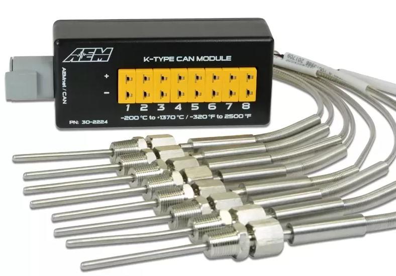 AEM 8 Channel K-Type Thermocouple EGT CAN Module - 30-2224